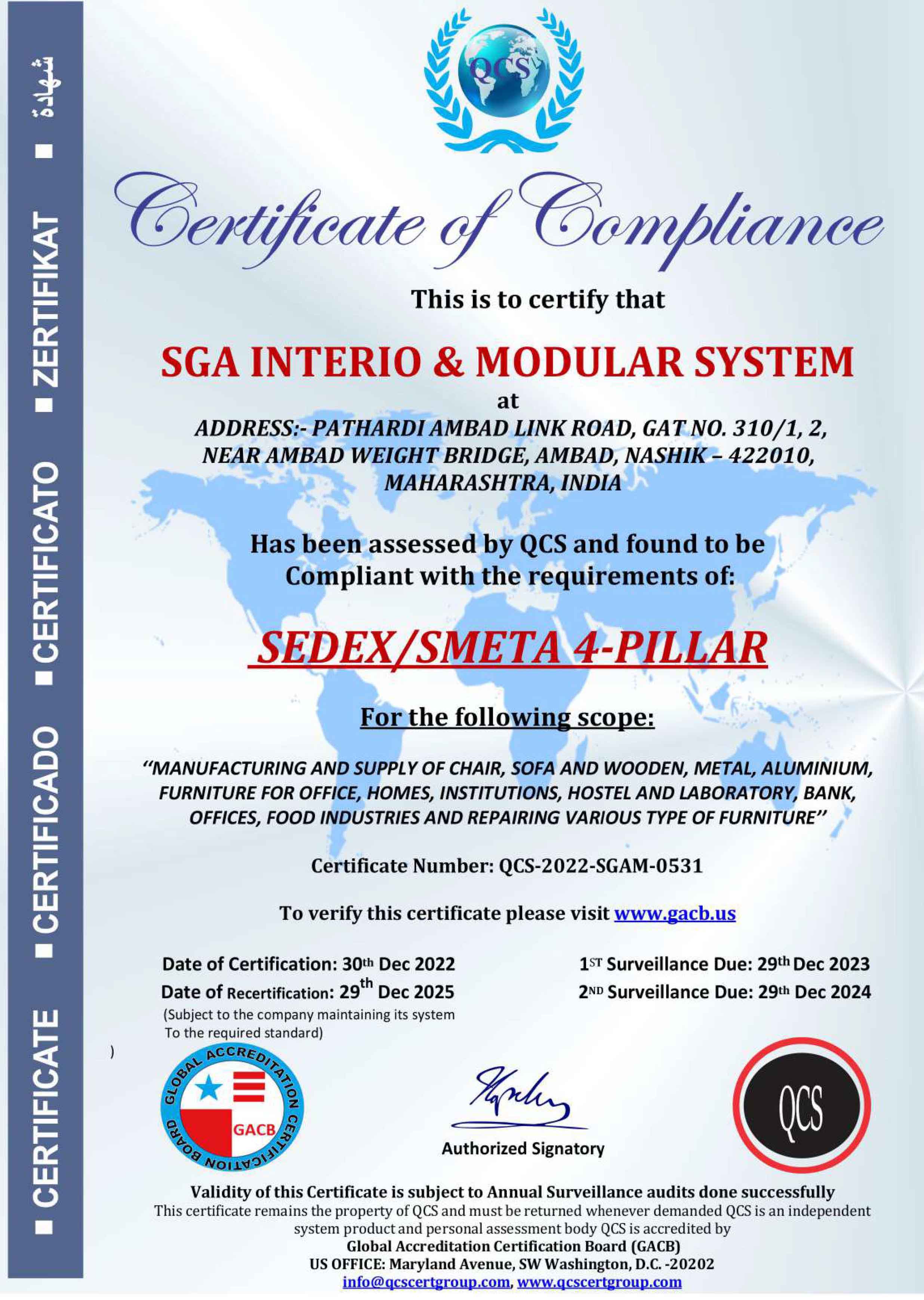 Certifications